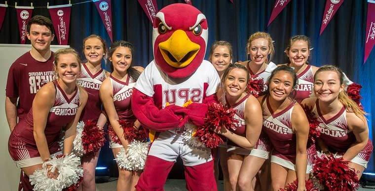 Talon and the SPU cheer squad